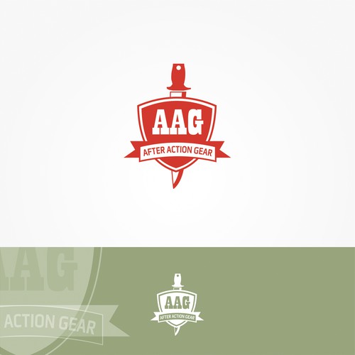 Armor design with the title 'Flat logo concept for AAG'