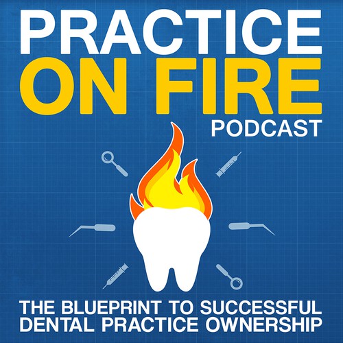 Podcast cover artwork with the title 'Practice of Fire Podcast Cover Concept'
