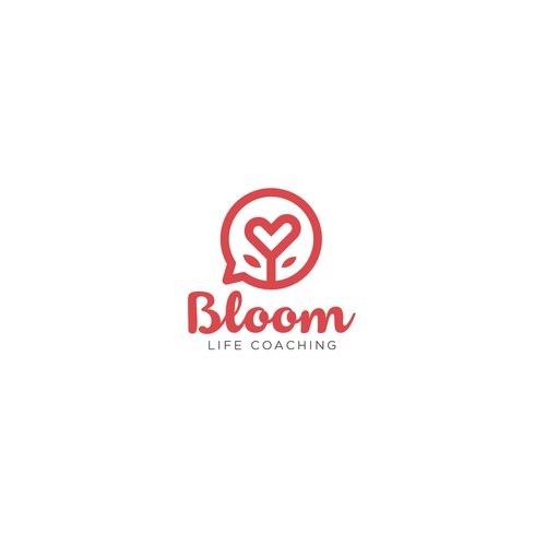 Speech bubble logo with the title 'Bloom'