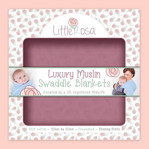 Rose packaging with the title 'Little Rosa - Box Design'