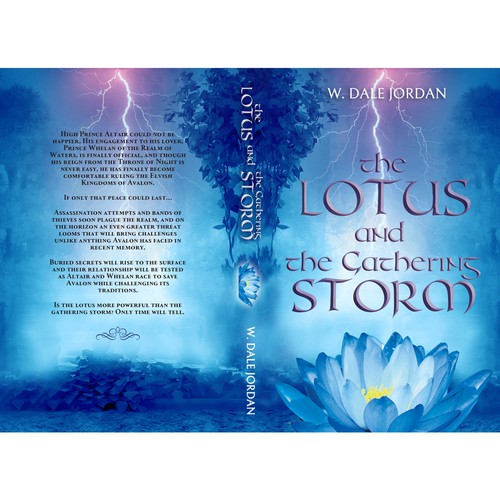 Nature book cover with the title 'The Lotus and the Gathering Storm'