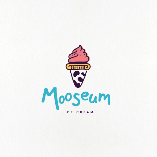 Sweet design with the title 'Yummy and fun logo for an ice cream company'