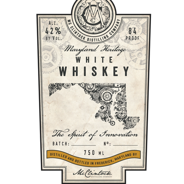 Distillery label with the title 'Whiskey label'