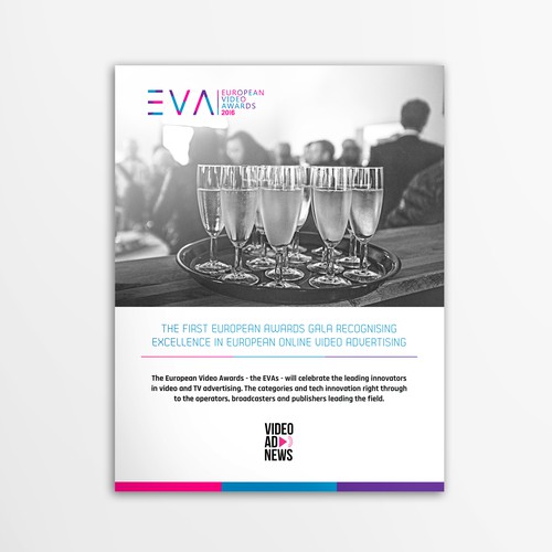 Award design with the title 'Multipage document for ad industry awards'