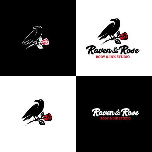 Raven logo with the title 'Raven and Rose'