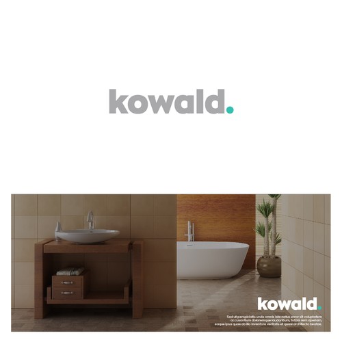 Powerful logo with the title 'A minimal logo for a company selling bath accessoires'