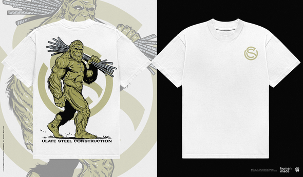 Sasquatch design with the title 'Ulate Steel '