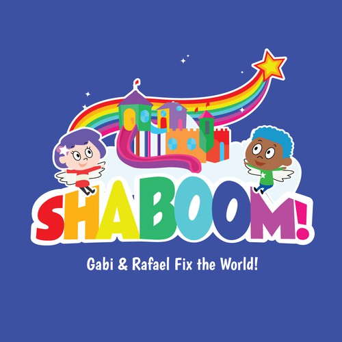 Antenna logo with the title 'Logo for kids cartoon'