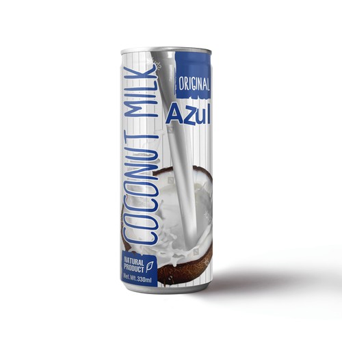 Milk packaging with the title 'coconut milk can'