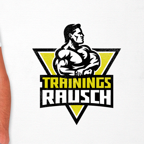 Bodybuilding logo with the title 'TrainingsRausch'