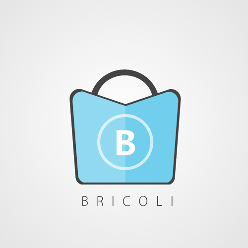 Cart logo with the title 'Bricoli Logo Design'