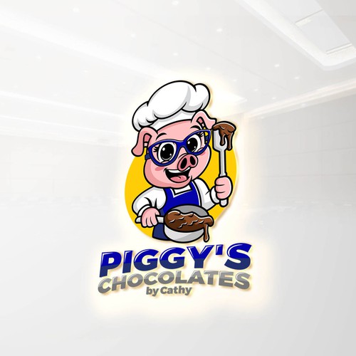 Chocolate logo with the title 'LOGO FOR CHOCOLATES BUSINESS'