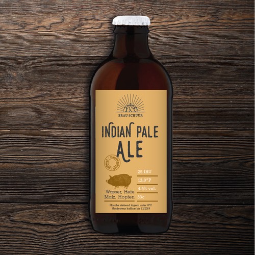 Traditional label with the title 'Beerlabel'