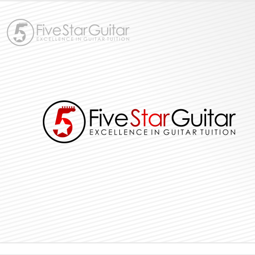 Five design with the title 'Help Five Star Guitar with a new logo and business card'