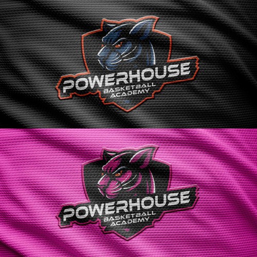 Panther design with the title 'powerhouse character mascot design'