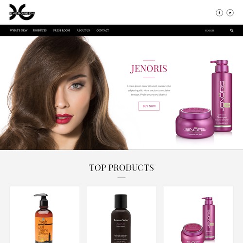 Beauty website with the title 'Homepage concept for EverGreen USA'