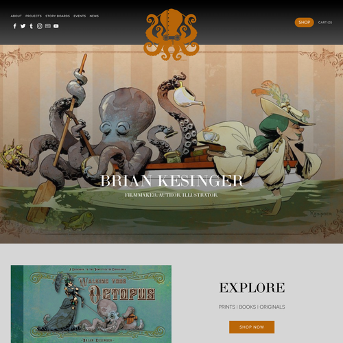 Animation website with the title 'Disney Animator Whimsical Website'