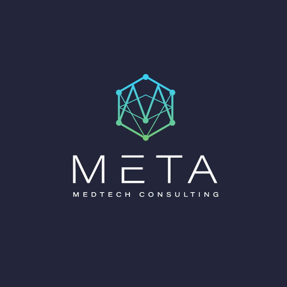 Green tech logo with the title 'META '