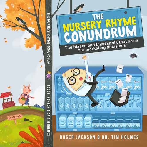 Drawing illustration with the title 'The Nursery Rhyme Conundrum'