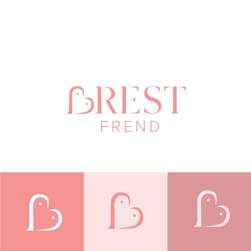 Typographic design with the title 'Brest frend - logo design '