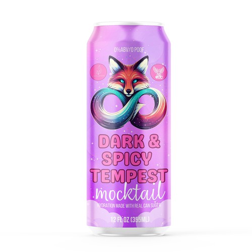 Tin can design with the title 'mocktail can label design'