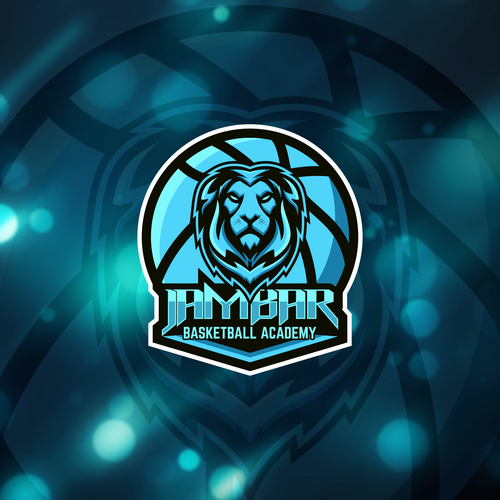 Basketball lion logo with the title 'Jambar Basketball Academy'