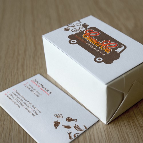 Food service design with the title 'Logo y Tarjeta para ComexCo.'