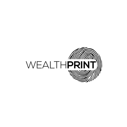 Fingerprint design with the title 'Logo design for the wealthprint'