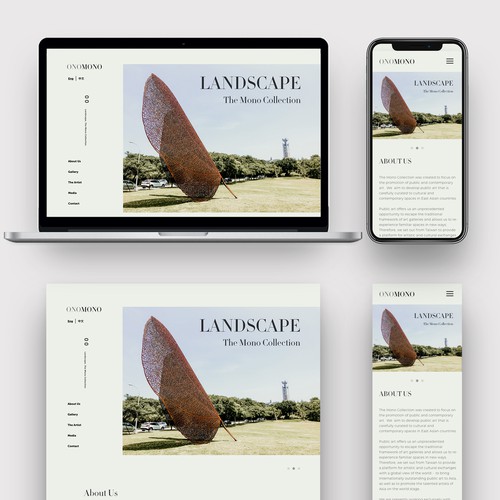 Architecture website with the title 'Website Contest Winner For a Public Art Company'