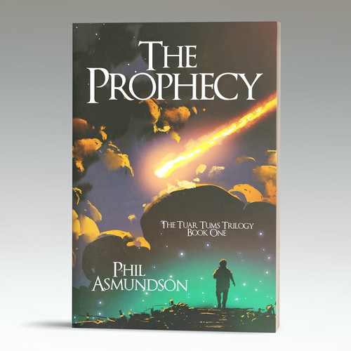 Artsy book cover with the title 'Cover proposal for a science fiction book'