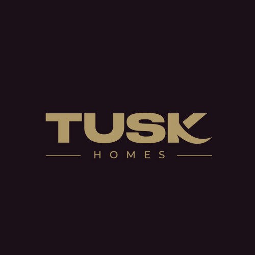 Logo with the title 'Bespoke Monolithic Wordmark — Tusk Construction & Homes'