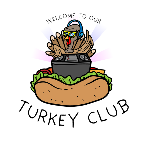 Turkey design with the title 'Pun joke illustration'