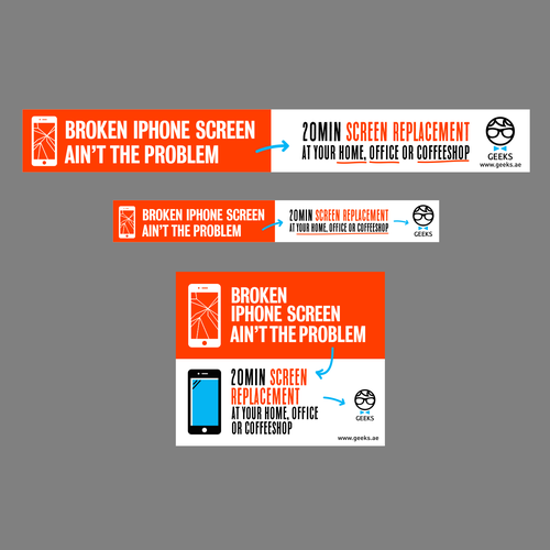 Screen design with the title 'web banner'