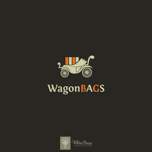Bag logo with the title 'Vintage and modern logo for shopping organizer'