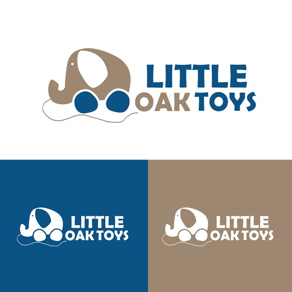 Logo with the title 'Logo concept for little oak toys'