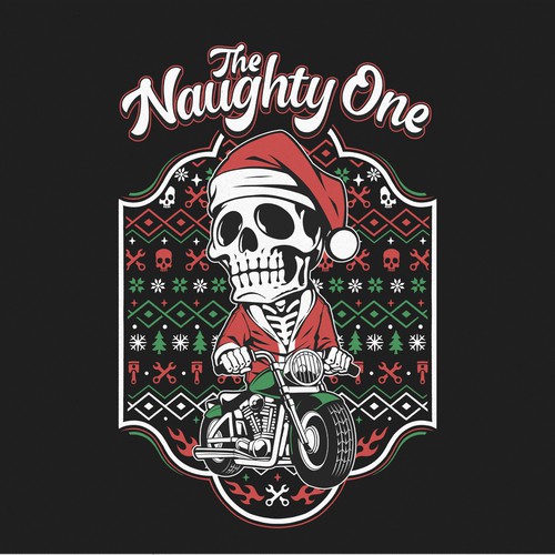 Christmas t-shirt with the title 'Funny rider'