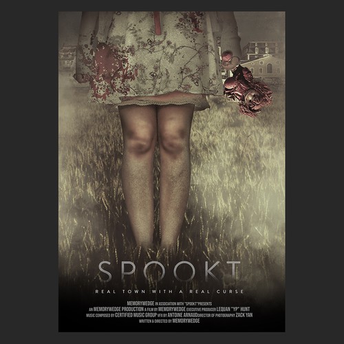 Scary design with the title 'Horror Thriller Movie Poster Design'