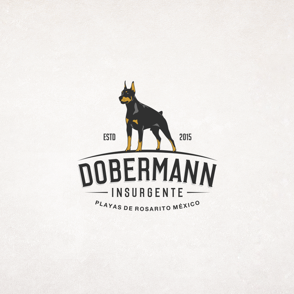 Doberman logo with the title 'Create a creative and impactful logo design for a Dobermann Breeder'