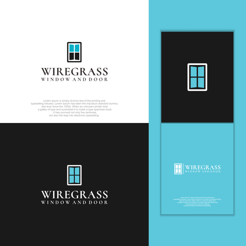 Masculine brand with the title 'logo concept for Wiregrass Window and Door'