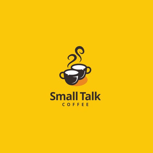 Mug logo with the title 'Smart Fun logo for Small Talk Coffee'