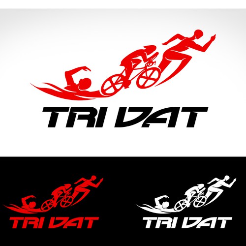 Swimming logo with the title 'logo triatholn'