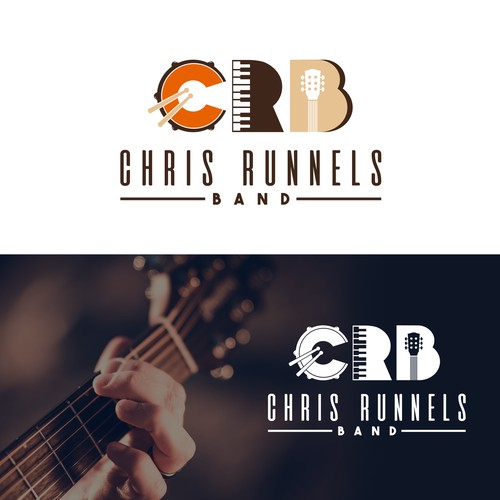 Drummer logo with the title 'Chris Runnels Band'