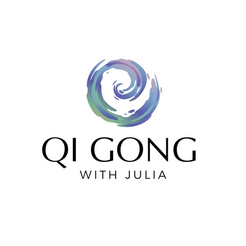 Spiral logo with the title 'Qi GONG Logo'
