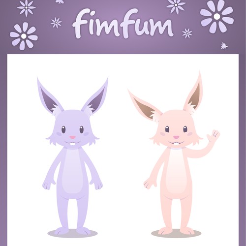 Bunny logo with the title 'Mascot Poses'