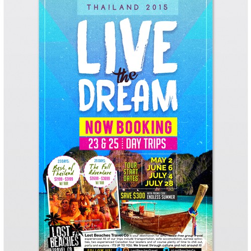 Thai design with the title 'Lost Beaches Travel Co. Poster '