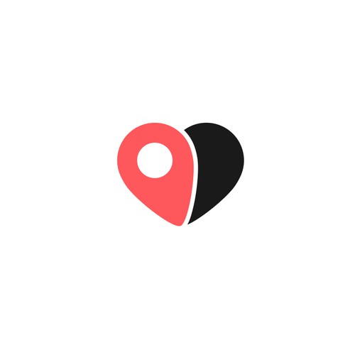 Location logo with the title 'Love + Location Map Logo'
