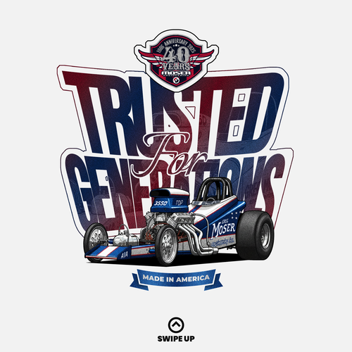 Racing t-shirt with the title 'Apparel Design for Moser Engineering'