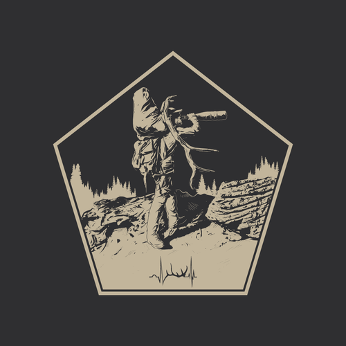 Hunter design with the title 'Hunting shirt design'