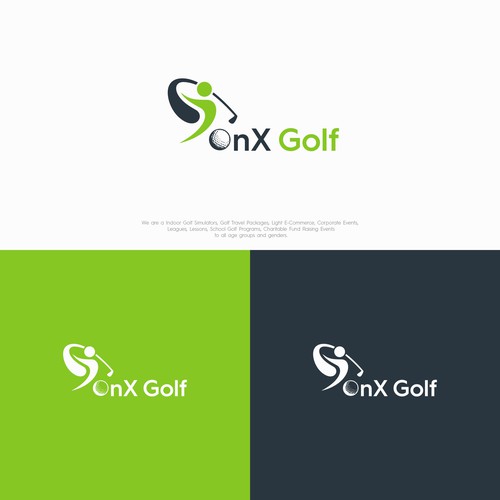 Corporate identity logo with the title 'Logo concept for indoor Golf club.'