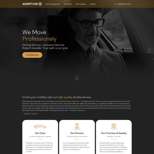 Premium website with the title 'Transport Web Template (Availble)'